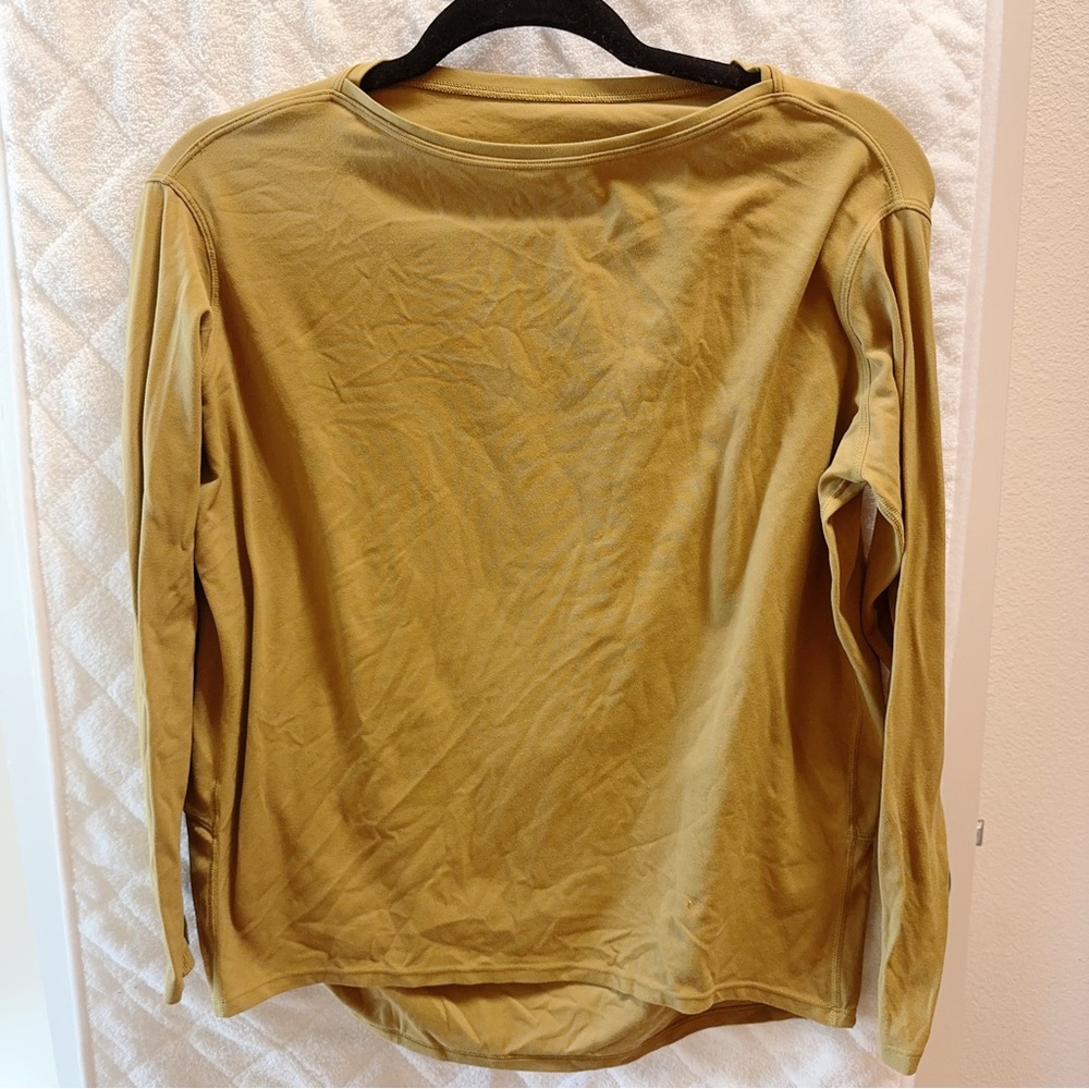 Lululemon size 2 Long Sleeve Mustard Yellow Top